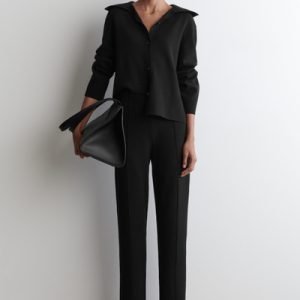 KNITTED STRAIGHT-LEG PANTS