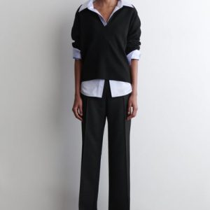 TAILORED WOOL-BLEND PANTS