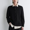 MERINO WOOL CREW-NECK CARDIGAN