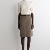 MERINO WOOL-BLEND PENCIL SKIRT