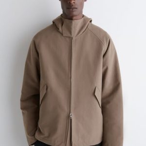 TECHNICAL COTTON HOODED JACKET