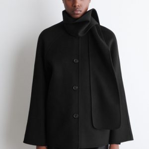 DOUBLE-FACED WOOL SCARF JACKET