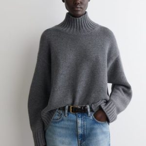 CASHMERE FUNNEL-NECK SWEATER