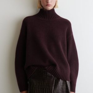CASHMERE FUNNEL-NECK SWEATER
