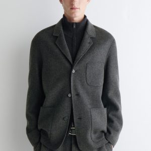 UNSTRUCTURED SPLIT WOOL BLAZER
