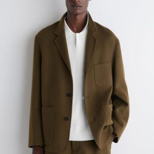 UNSTRUCTURED SPLIT WOOL BLAZER