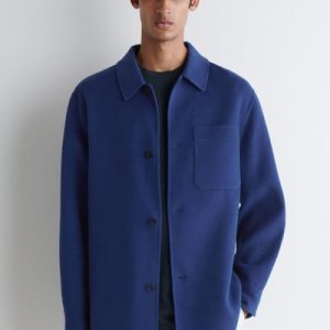 SPLIT WOOL OVERSHIRT