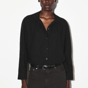 GATHERED PIMA COTTON SHIRT