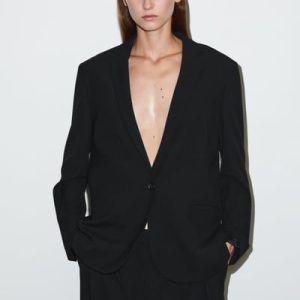 MERINO WOOL-BLEND BLAZER