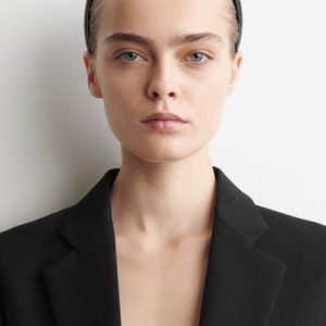 CROC-EFFECT LEATHER HEADBAND