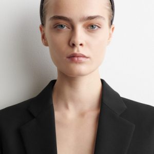 CROC-EFFECT LEATHER HEADBAND