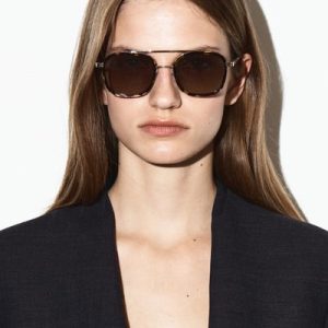 ROUND-FRAME AVIATOR SUNGLASSES