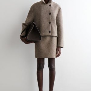 BOILED WOOL-BLEND MINI SKIRT